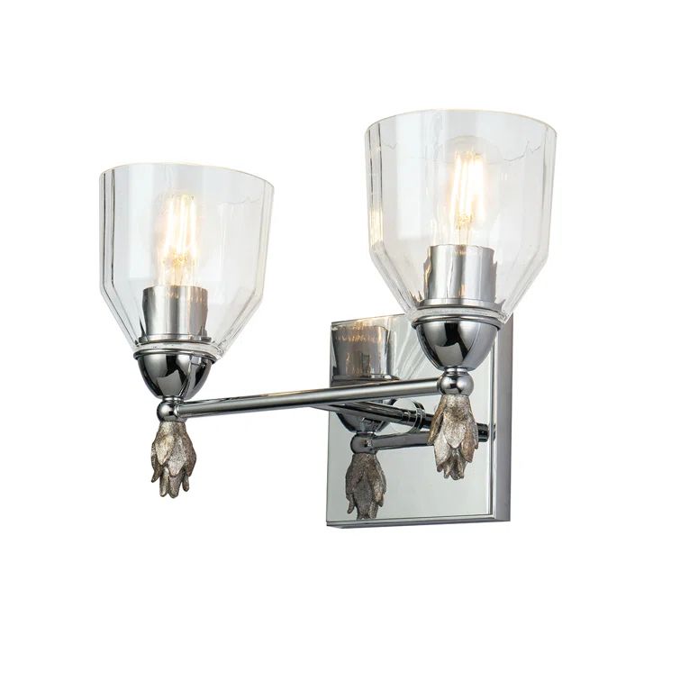 Polished Chrome 2-Light Dimmable Vanity Sconce