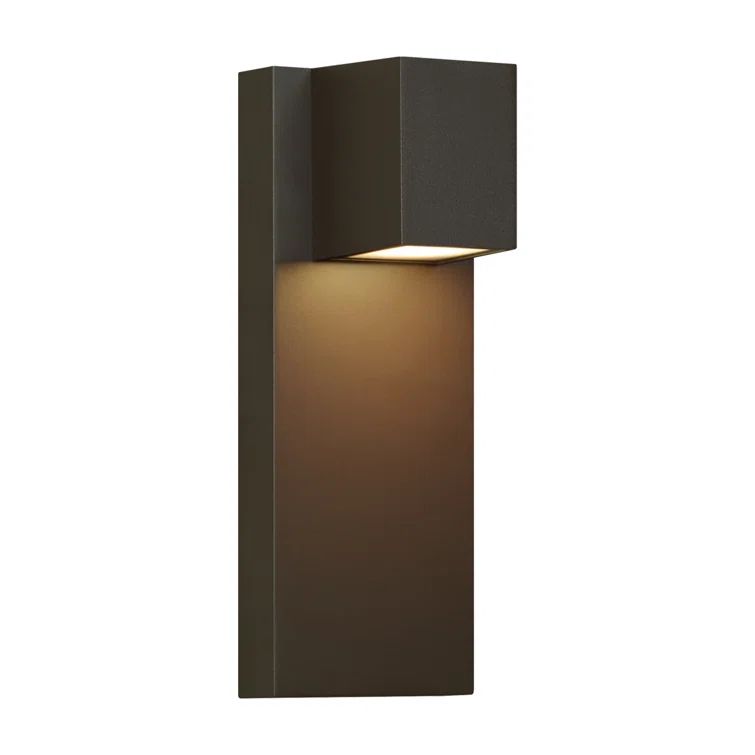 Elegant Quadrate Bronze LED Dimmable Outdoor Sconce