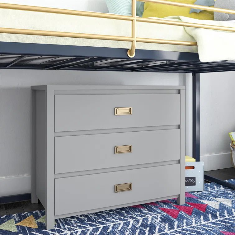 Monarch Hill Haven Dove Gray 3-Drawer Nursery Dresser