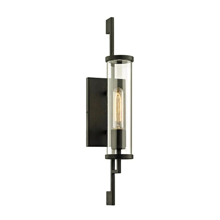 Park Slope Forged Iron Cylinder Outdoor Wall Sconce
