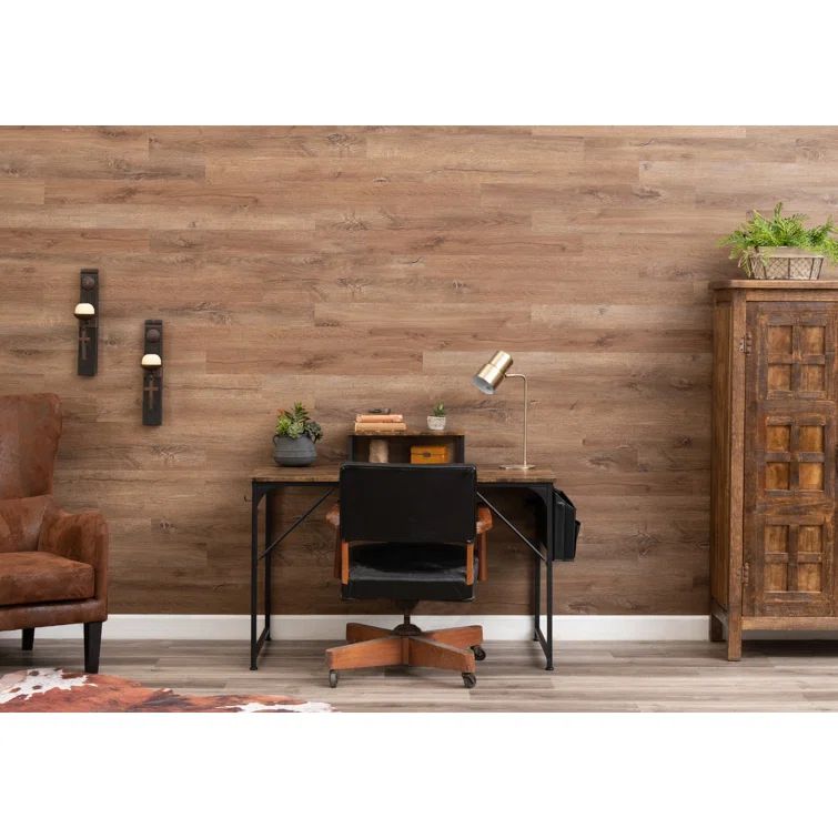 Barnwood Narrow Plank Peel and Stick Vinyl Wall Paneling