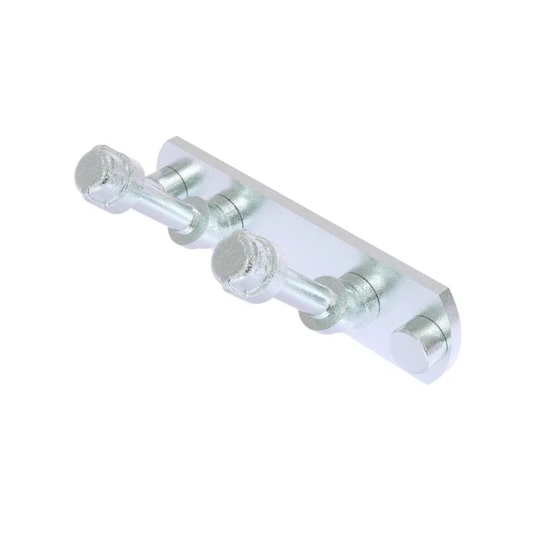 Polished Chrome Industrial 2-Position Wall Mounted Hook