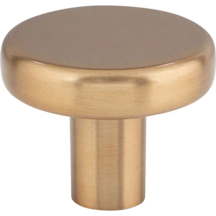Brushed Satin Bronze Round Cabinet Knob with Mounting Hardware