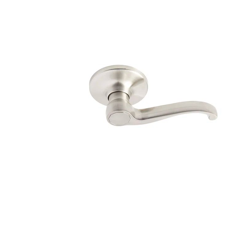 Satin Nickel Passage Door Lever for Hall & Closet
