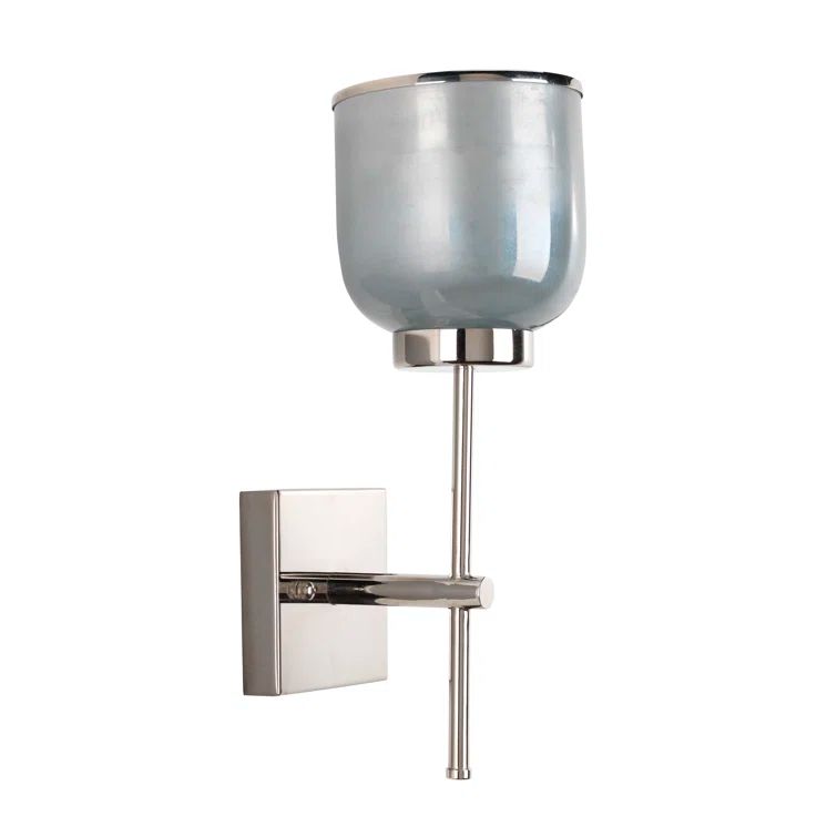 Opal Nickel Dimmable Single Light Wall Sconce