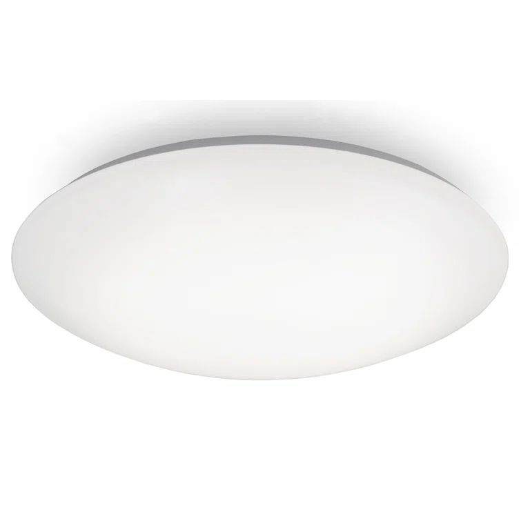 White Aluminum LED Flush Mount Light with Acrylic Diffuser