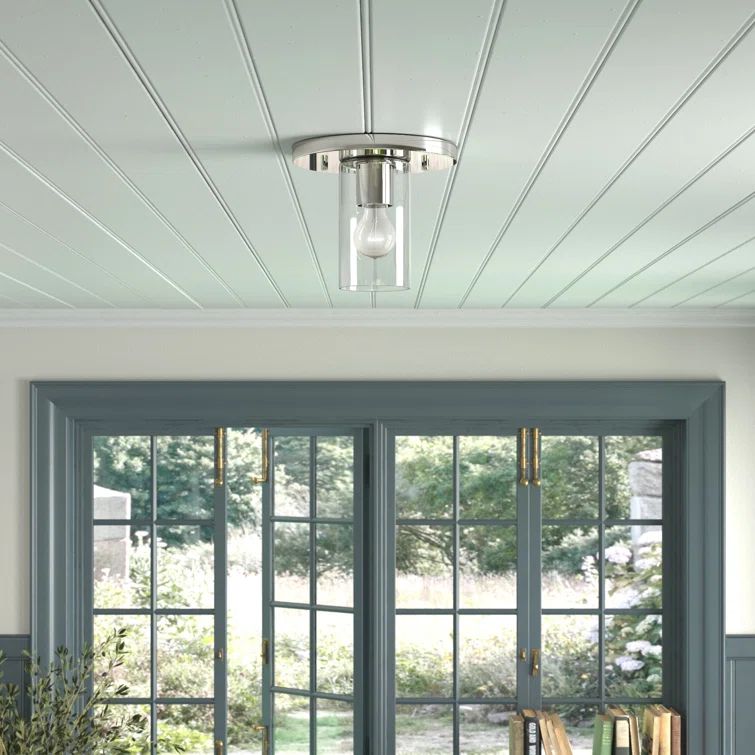 Zurich 9'' Brushed Nickel Modern Flush Mount Light
