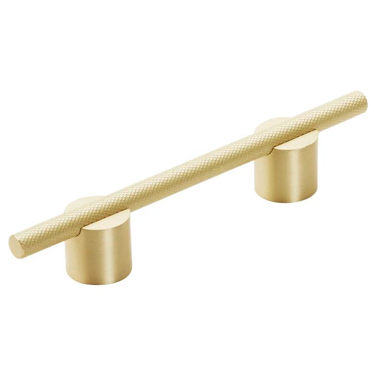 Matte Gold Modern Bar Pull with Mounting Hardware