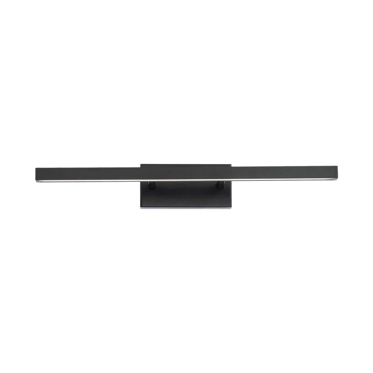 Parallax 18" Black Modern LED Bath Bar with Dimmable Light