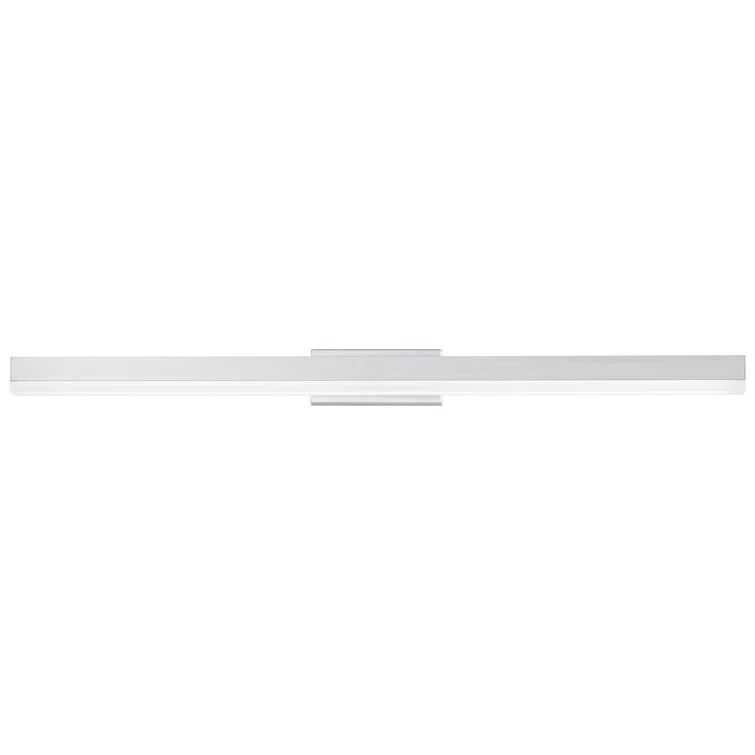 Brushed Aluminum Dimmable LED Bath Bar with Clear Glass