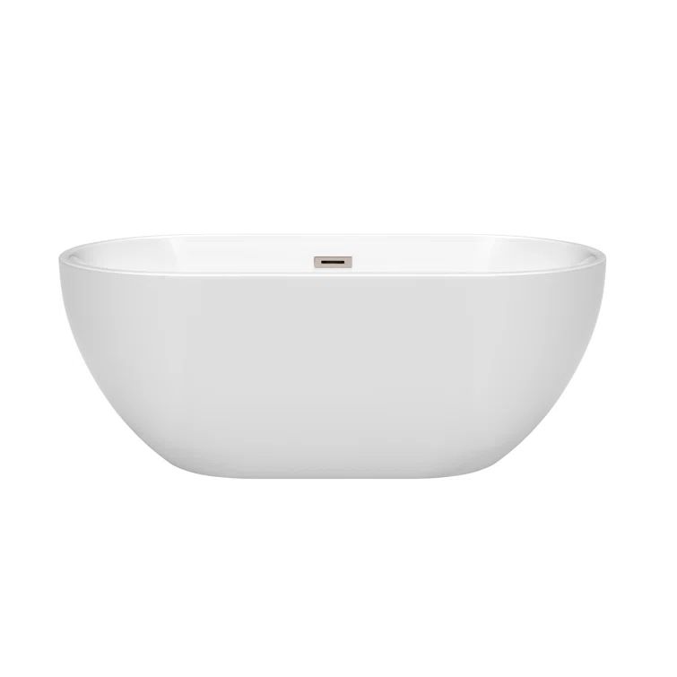 Brooklyn 60'' White Acrylic Freestanding Soaking Bathtub