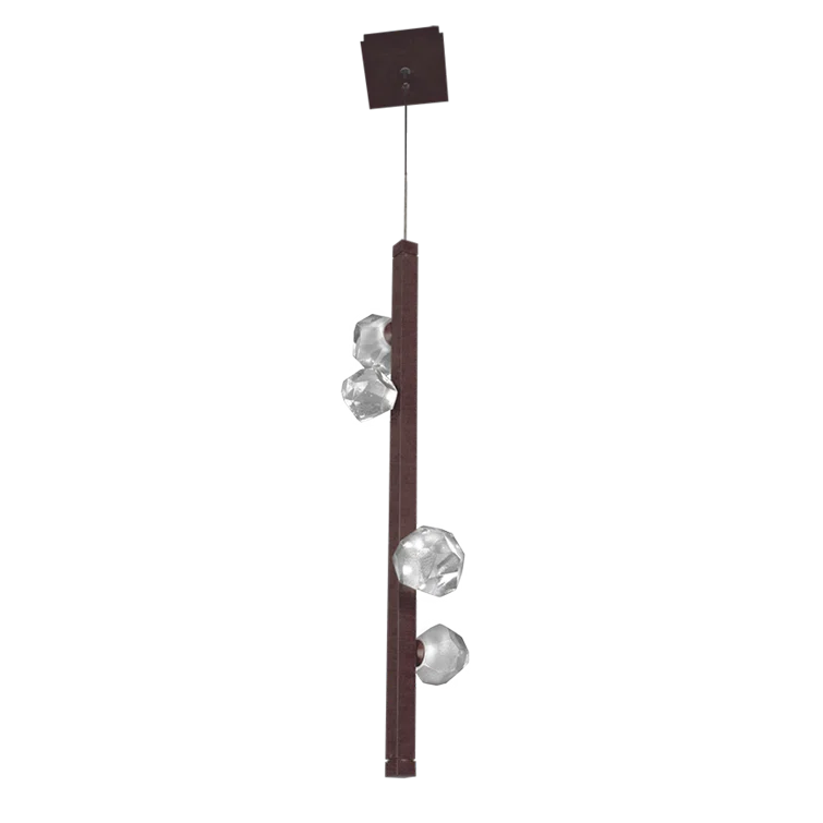 Celestial Spark Mini Drum LED Pendant in Matte Black and Bronze