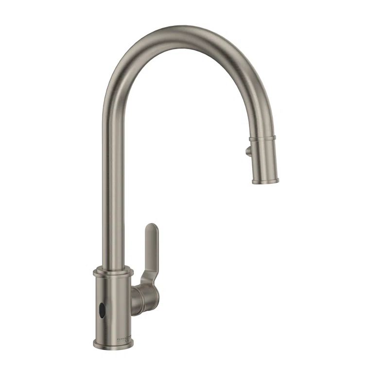 Satin Nickel Pull-Down Single Handle Kitchen Faucet