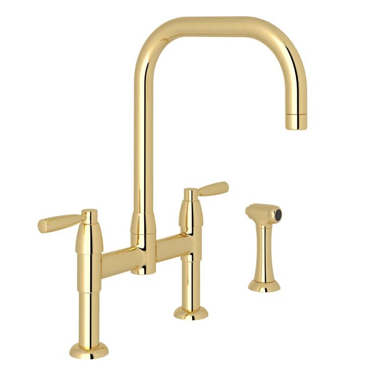 Polished Nickel Brass Kitchen Faucet with Pull-out Spray
