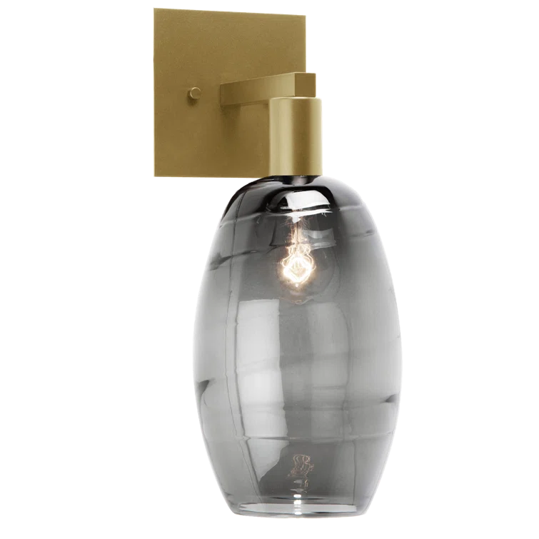 Ellisse Gilded Brass Direct Wired Electric Wall Sconce