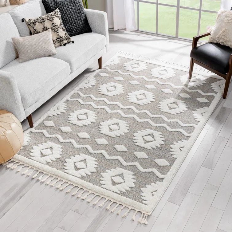 Addison Red Synthetic Rectangular 8' x 10' Reversible Rug