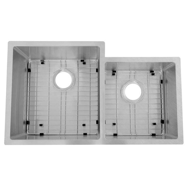 32" DuraSnow Stainless Steel Double Bowl Undermount Sink