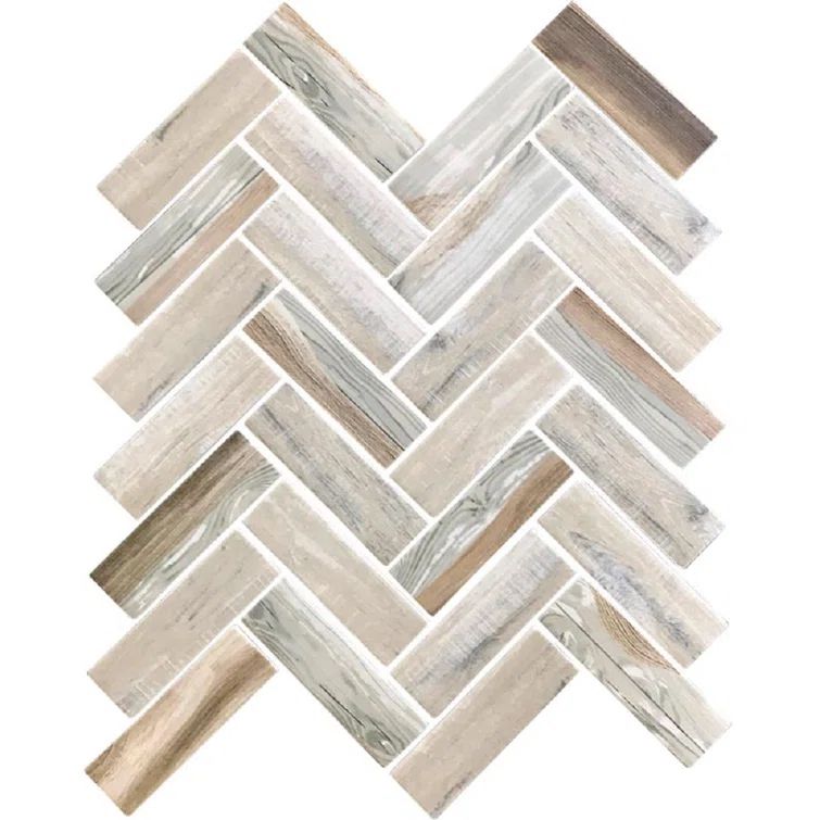 Aloha Beige Matte Iridescent Glass Mosaic Tile