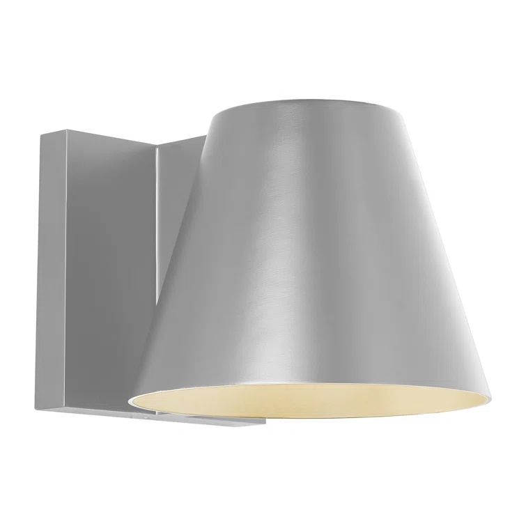 Silver Aluminum Dimmable LED Outdoor Wall Sconce