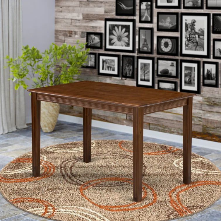Walnut Rectangular Solid Wood Dining Table