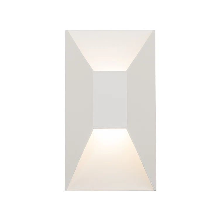 White Dimmable LED Flush Mounted Wall Sconce