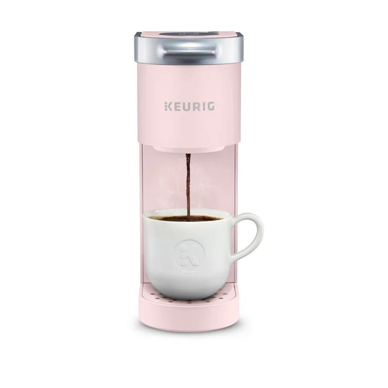 Dusty Rose Compact Matte Single Serve Coffee Maker