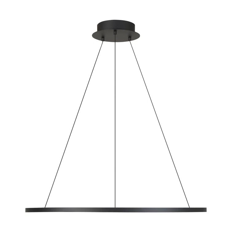 Nightshade Black 36" LED Chandelier with Integrated Light