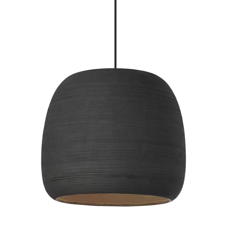 Karam Black Ceramic Oversized LED Pendant Light