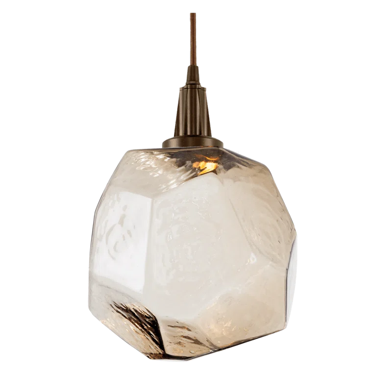 Bronze Geometric Glass LED Pendant Light