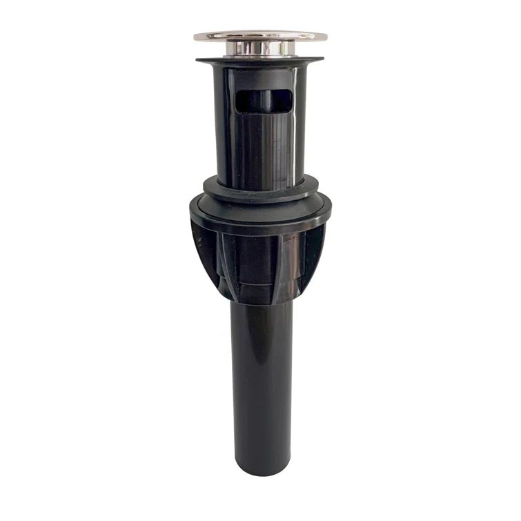 Brushed Nickel Push Button Drain with Overflow for Bathroom Sinks