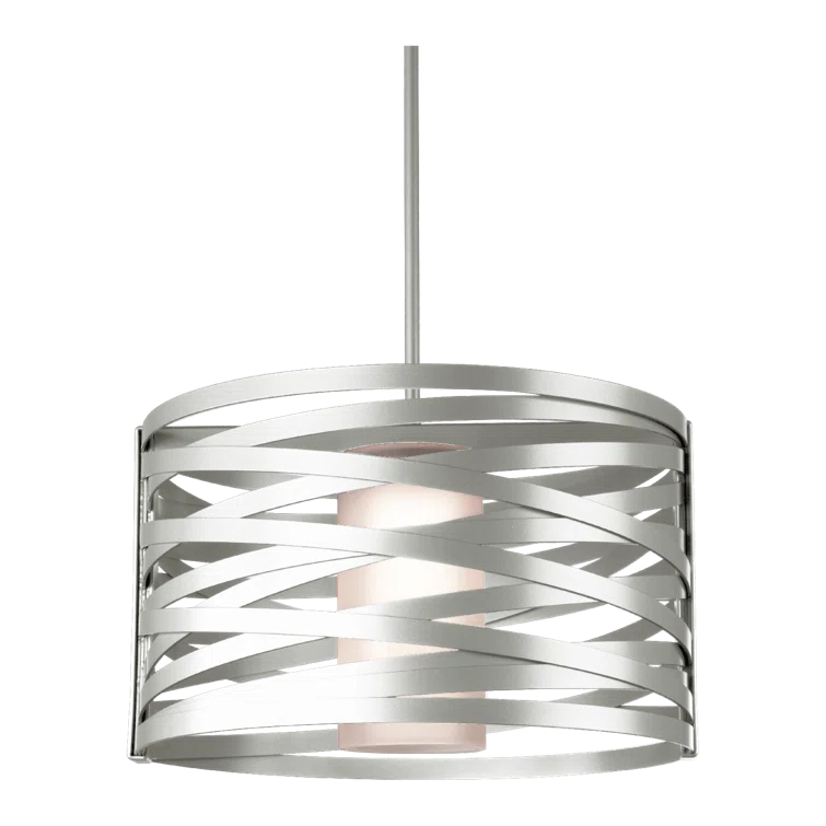 Tempest Drum 24" Matte Black & Bronze Pendant Light