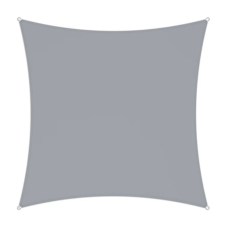 Gray 12' x 7' Waterproof HDPE Sun Shade Sail