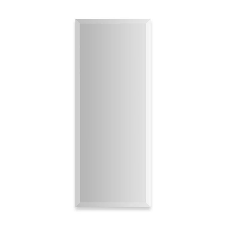 Sleek Beveled Edge Frameless Rectangular Full-Length Wall Mirror