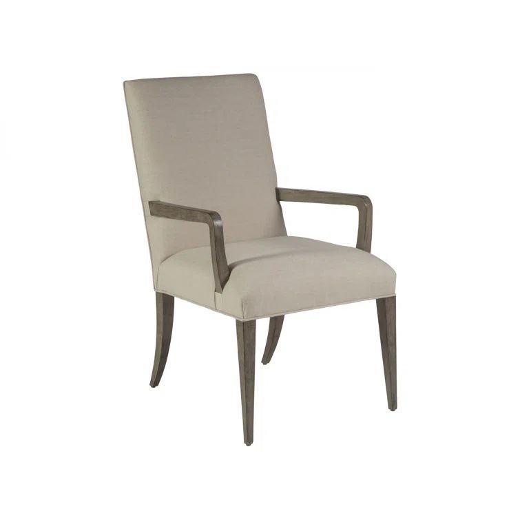Grigio Linen and Cotton Upholstered Arm Chair