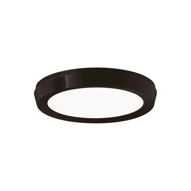 Sleek Argo Black Aluminum LED Flush Mount for Indoor/Outdoor
