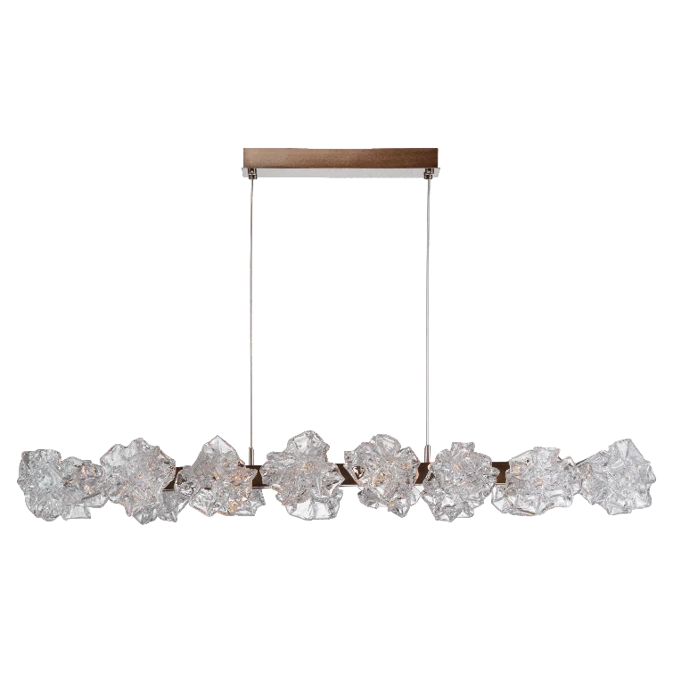 Blossom 48'' Beige Silver Glass LED Island Chandelier
