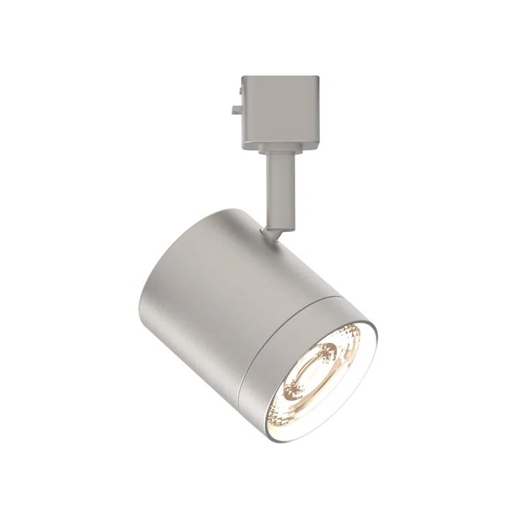 Brushed Nickel LED Track Head with Clear Glass Lens