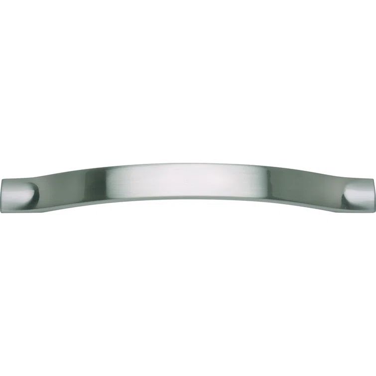 Brushed Nickel Modern Low Arch Cabinet Pull with Mounting Hardware