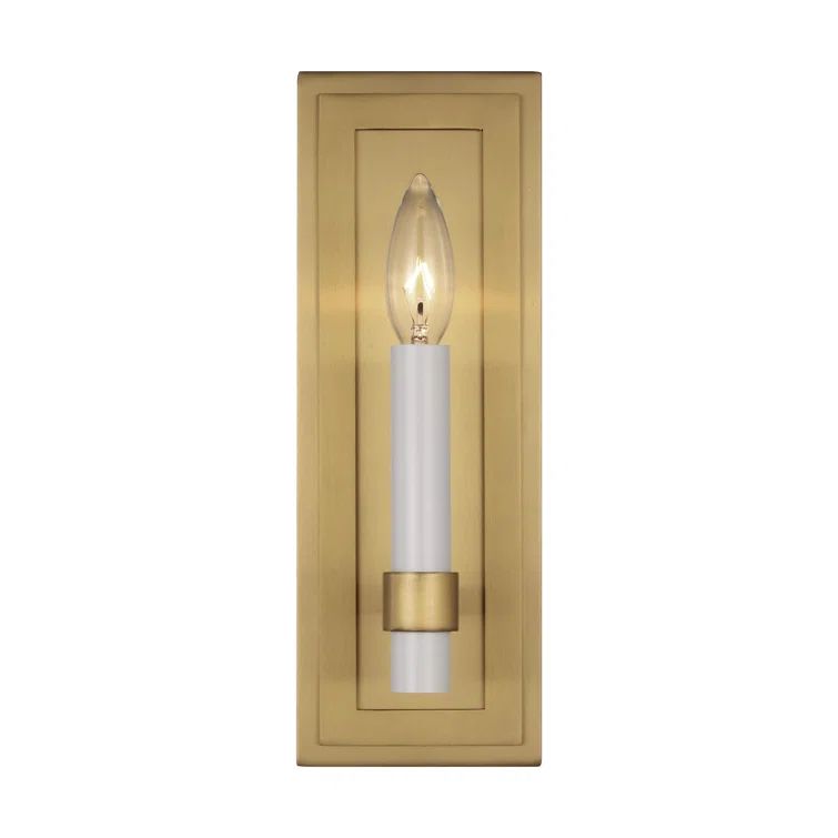Burnished Brass 1-Light Candle Wall Sconce