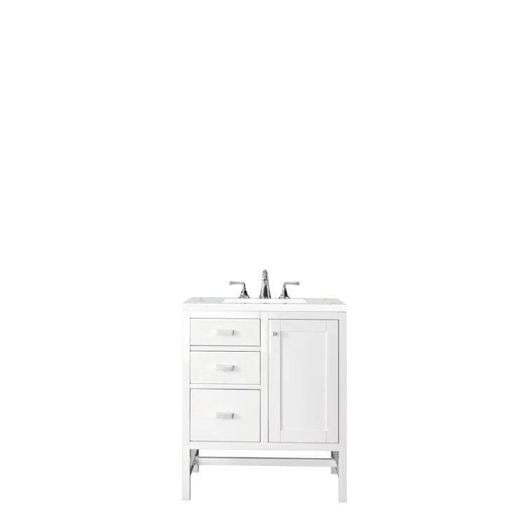 Addison 30" Glossy White Plywood Single Bathroom Vanity
