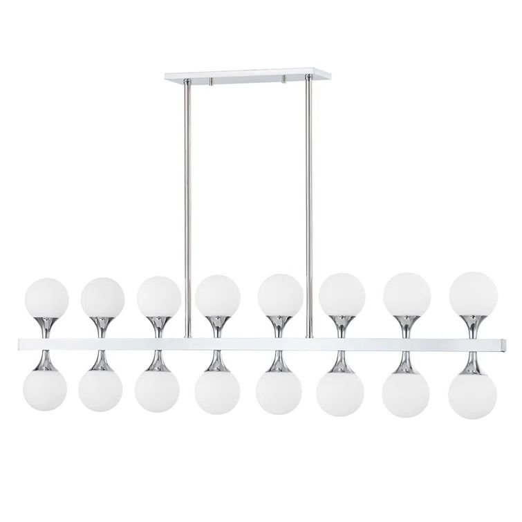 Astoria Polished Chrome 16-Light LED Kitchen Island Pendant