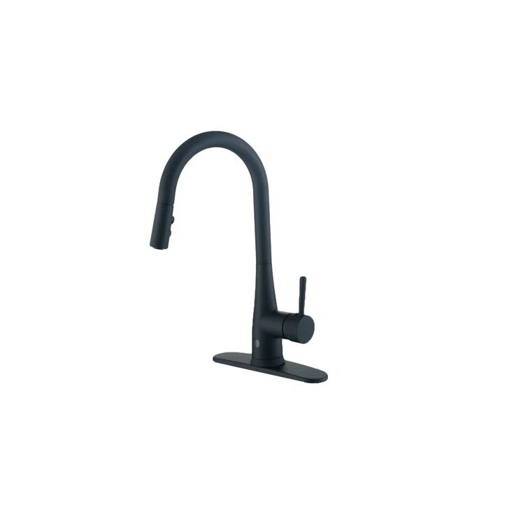 Matte Black Stainless Steel Touchless Pull Down Kitchen Faucet