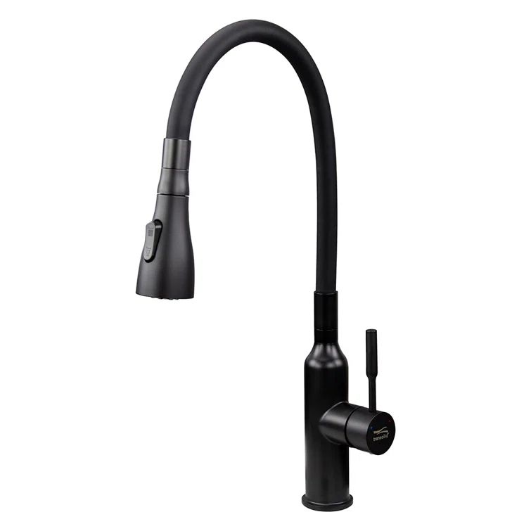 Matte Black Stainless Steel Pull-out Spray Kitchen Faucet