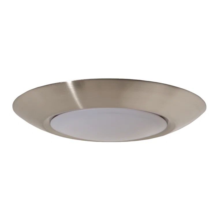 Polished Nickel LED Bowl Flush Mount Ceiling Light