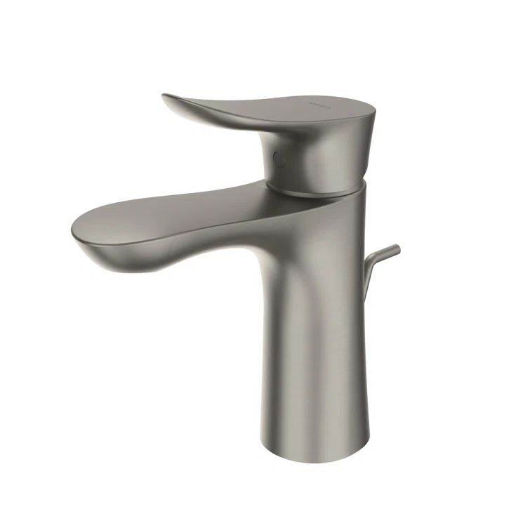 Polished Nickel Single Hole Bathroom Faucet with Drain Assembly