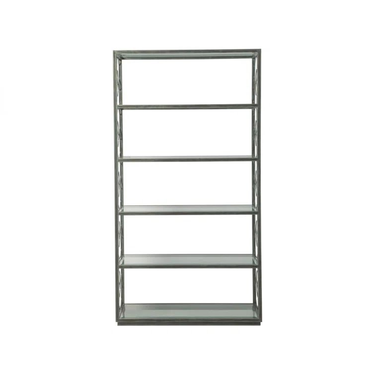 St. Laurent Gray Iron and Glass 79" Etagere