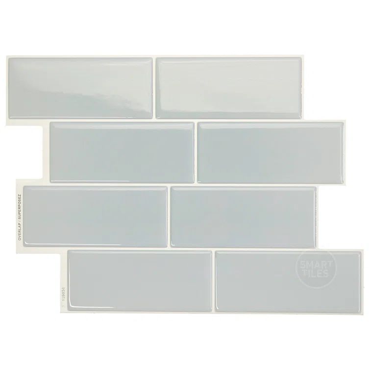 Metro Mia Gray Blue Peel and Stick Backsplash Tiles
