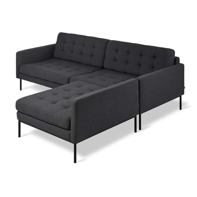Towne Dark Gray Polyester Bi-Sectional Sofa