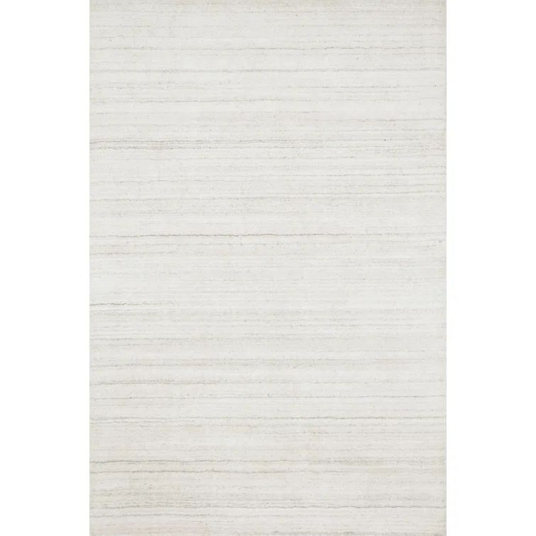 Barkley Handmade Ivory Wool-Viscose Blend Rectangular Rug - 9'3" x 13'