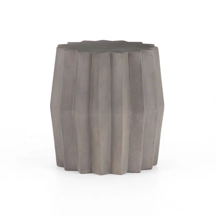 Everett Octagonal Dark Grey Concrete Outdoor Side Table